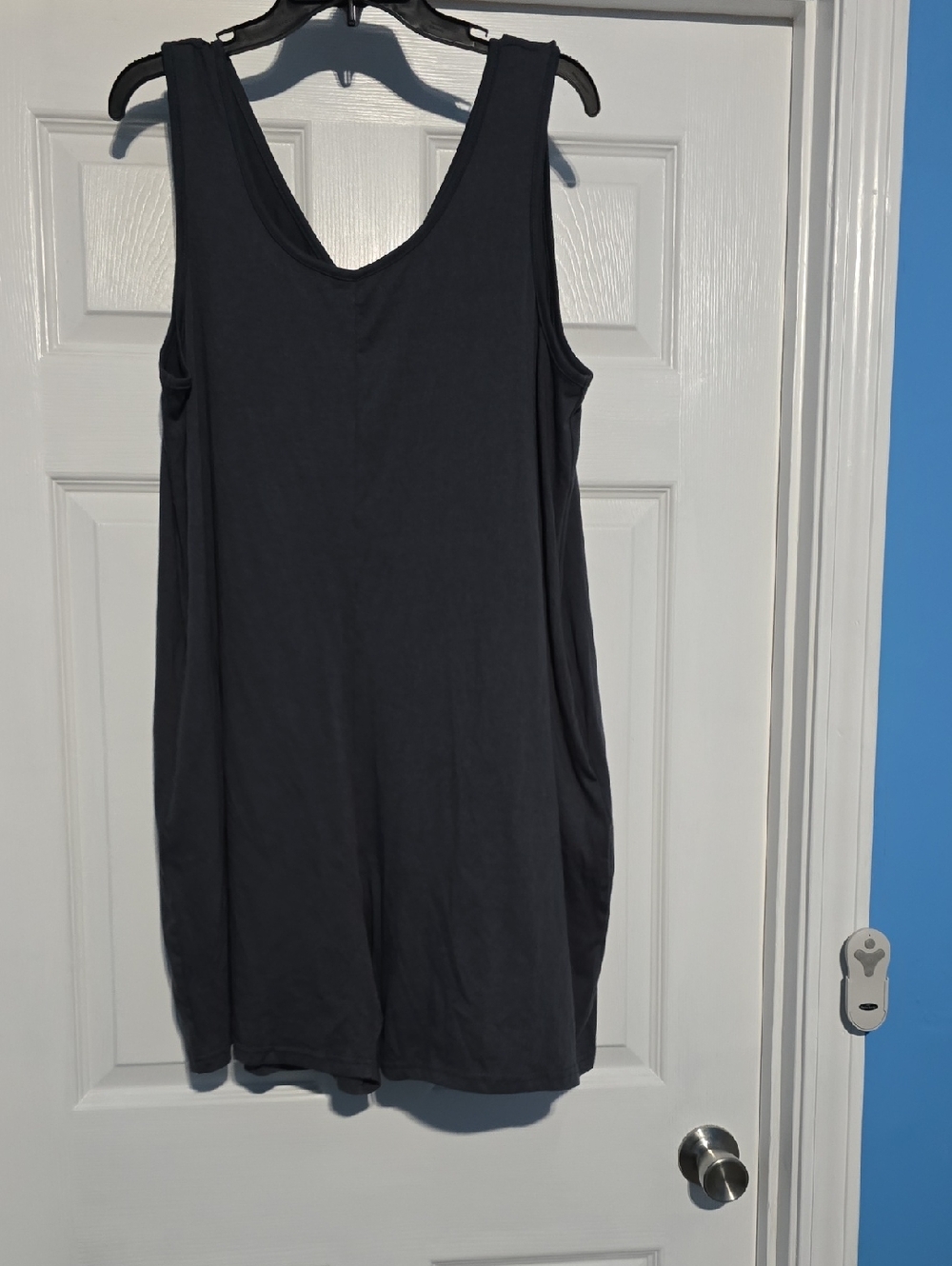 Simple Sleeveless Tank Jumper in Charcoal
